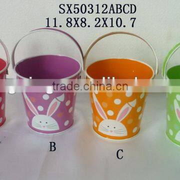 Beautiful colorful metal decoration flower pots