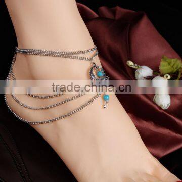 Barefoot sandals anklets water drop foot chain