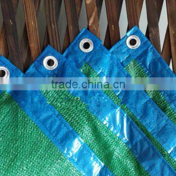 Heavy Duty 10'x 22' Black Mesh Tarp, 6 Oz. / 70% Shade ,Black Mesh Tarps - Sun Shade Covers photo-3