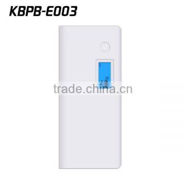 Wholesale price high capacity 2000mAh lcd power bank dual usb output