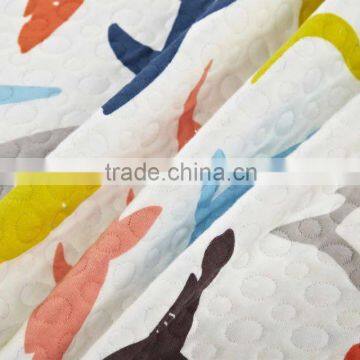Wholesale Fish Pattern 100% Cotton Knitted Blanket/Summer Quilt photo-4