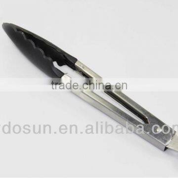 Nylon cooking Tongs with Stainless Steel, Black, heat treat tongs