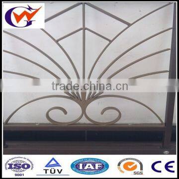 Large decorative metal flower used in balcony railing