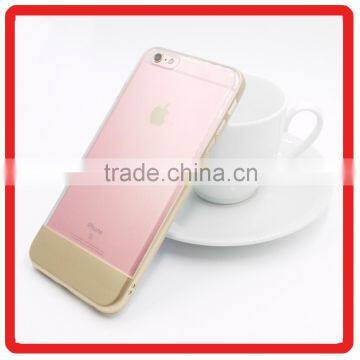 hard frame soft transparent TPU PC slim anti-scratch resistant coating shockproof plastic cell phone cover for iPhone 6 6s plus