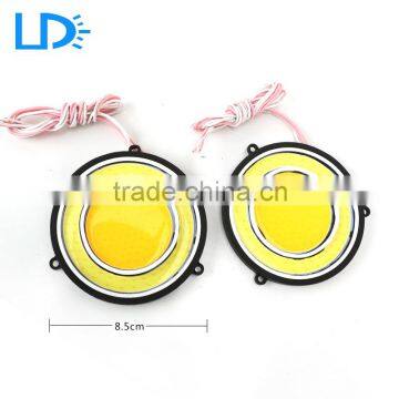 Double Circle Daytime Running Light Waterproof Universal led COB Day Fog Lamp Turing Signal Auto Driving Light