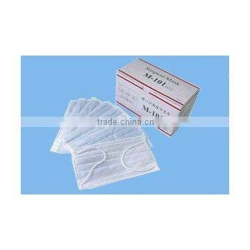 white surgical face mask