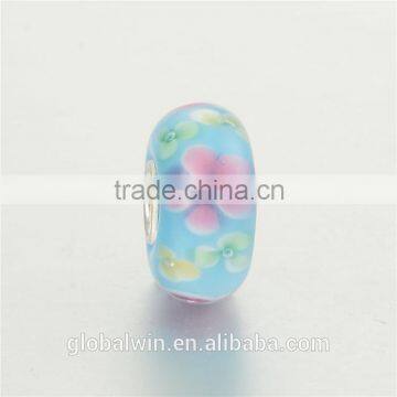 Attractive Flower Clear Round Glass Micro Lead Free Nickel Free Beads