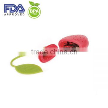 strawberry silicone tea bag,silicone tea strainer