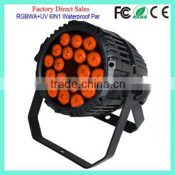 18*18Watt Blizzard Light DMX Wash Tough Par Hexa IP65 Rated 18*18W RGBWAUV 6IN1 Outdoor Rainproof Waterproof LED Par Can Light photo-5