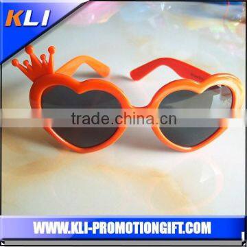 fancy orange heart shape crazy party sunglasses