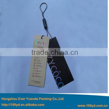 2016 Custom Garment Tags For Clothes Paper Hang Tag Swing Tags