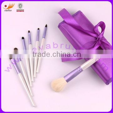 7pcs purple butterfly pouch cosmetic brush kit