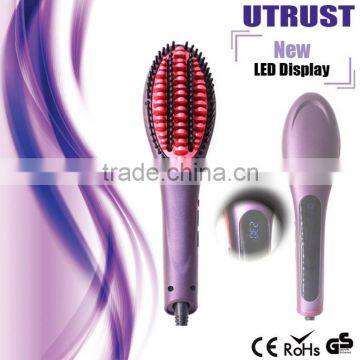 Hot selling 2016 New Design New Arrival China Manufacturer Profeesional Electric hot air brush Steam Hair Straightener with comb