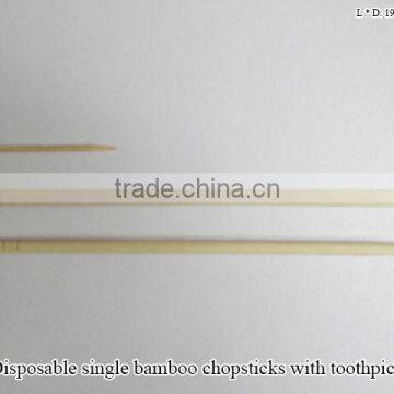 Disposable One-off One-time Single Bamboo Wooden Chopsticks Tong Tweezer With Toothpick
