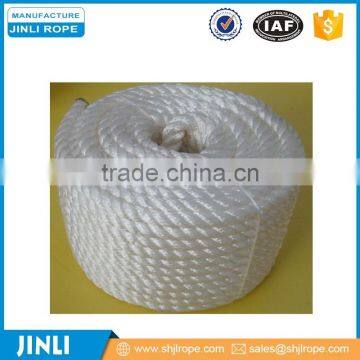 white 3 strands twisted marine nylon rope, nylon marine rope