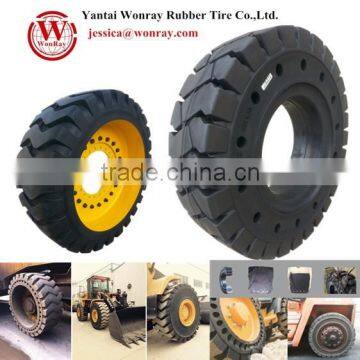 Puncture proof OTR solid tire with rims Chinese manufacturers