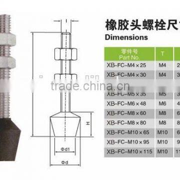 Toggle clamp accessories bolts with neoprene head