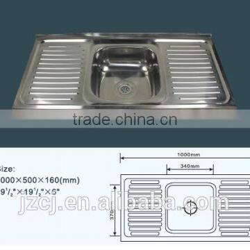 JZ-327 120x50 Export Iraq Stainless Steel Kitchen Sink Made in China photo-4