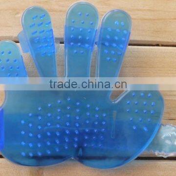 PVC Material Five Finger Soft Brush Comb for Pet Bathing photo-4