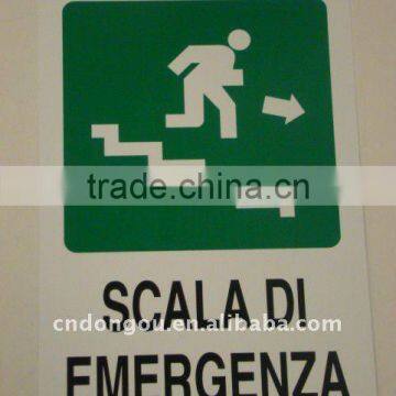 Self adhesive Emergency Exit Sign board