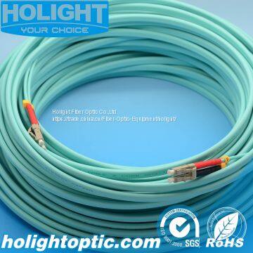 LC Duplex Om3 10g 3.0mm Aqua Optical Fiber Patch Cord photo-5