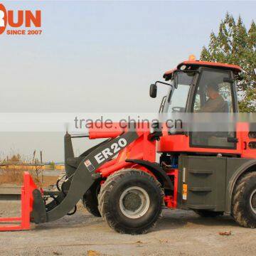 Qingdao Everun Brand 2 Ton Agricultural Tools Small Grapple Bucket Wheel Loader For Sale photo-3