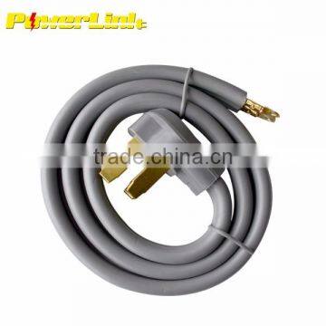 H70338 4 Foot 30A Open Eyelet Certified Appliance 3 Wire Dryer Cord