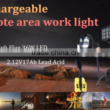 led marine searchlight RLS-9936 36w rechargeable hunting spotlight from guangzhou JGL
