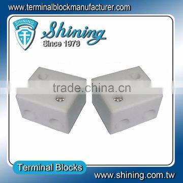 TC-652-A No Glazed Plated 600V 2 Pole 16mm 65A Porcelain Terminal