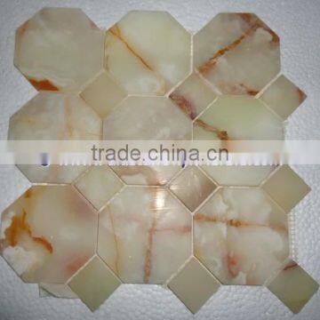 Customizable LIGHT GREEN ONYX MOSAIC TILES COLLECTIONS photo-3