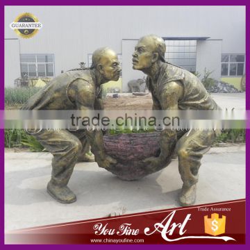 Brass street man statues for sales