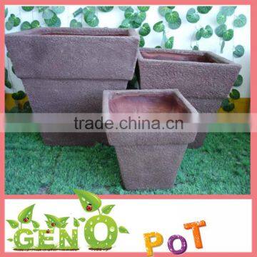 Stone Appearance clay fiberglass flower pot/ old rough plant pot