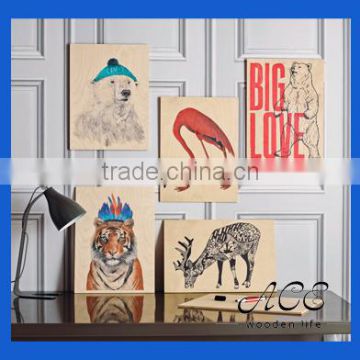 Personalized Wooden Painting for Home Decoration UV Printing Wooden Poster