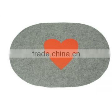 Store More Heart Logo Grey Liquid Absorbent and Heat Resistant Felt Mat