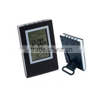 New arrival photo frame shaped desk clock with weather station and temperature for gift