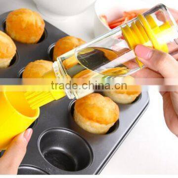 CY129 Olive Oil Vinegar Dispenser Bottle Basting Brush Pour Baste Store Space Saver Salad Dressing Cruet Food Storage Container photo-6