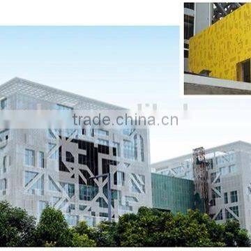 Architectural Laser cut Curtain Walls Aluminum Perforated Facade Panle