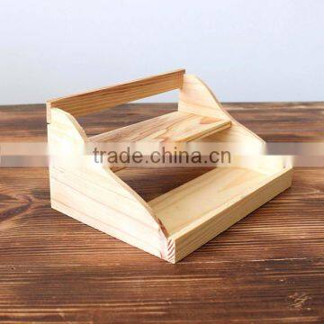 Balcony Multi-Storey Pine Wood Mini Flower Racks, Solid Wood Plant Shelf Convenient To Use photo-4