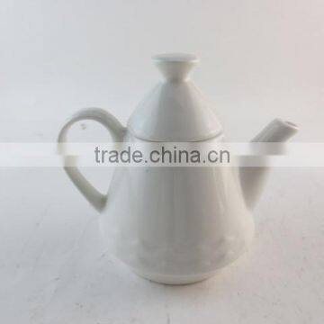 White Porcelain Small Capacity Cone Shape Teapot Cheap Price photo-2