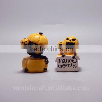 Halloween decoration resin collectible mini pumpkin figure toy