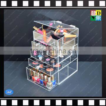 Wholesale cheap acrylic makeup organizer with 5 drawers