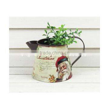 Santa Clause small decorative antique garden metal watering can