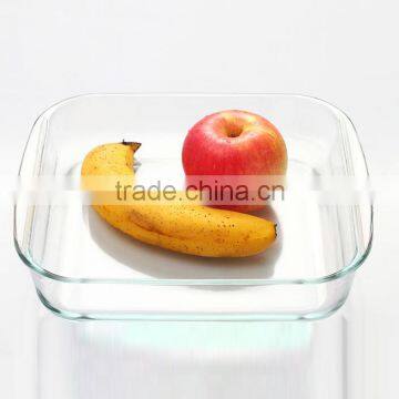 Square High Borosilicate Glass Baking Tray for Microwave photo-3