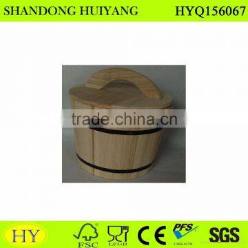 Unfinished Wood Rice Bucket for Storage photo-3