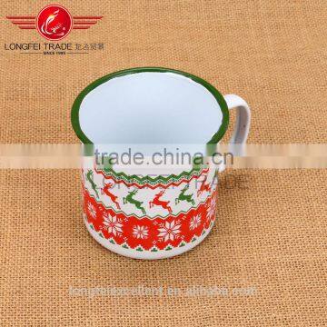 China New Design Popular Cheap White Enamel Camping Mug Wholesale photo-2