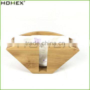 Bamboo Coffee Filter Paper Holder Napkin Holder Homex-BSCI Factory photo-4