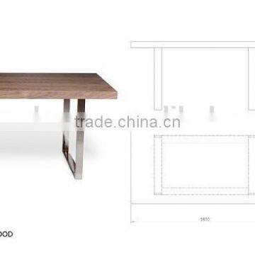 Outdoor Dining Table With Stainless Steel Base photo-5