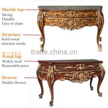 Room Decorative Furniture Marble Top Plexiglass Console Table photo-5