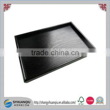 black Plain Wood - Wooden Serving Very Large Tray 50cmx40cmx 6.5cm hotel serving tray CN