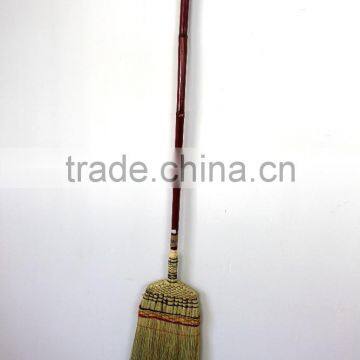 Long Bamboo Handle Natural NOBLE GRASS BROOMS photo-5